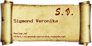 Sigmond Veronika névjegykártya