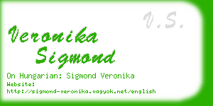 veronika sigmond business card